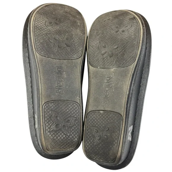 Alegria‎ Debra Black Leather Slip On Nursing Work Shoes Cushioned NonSlip 39 - Picture 9 of 11